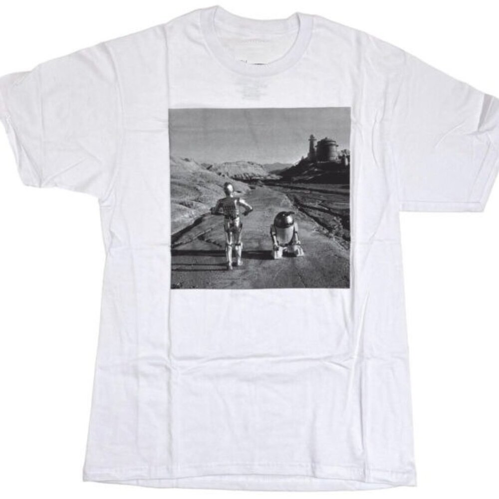 Star Wars T-Shirt C-3PO And R2-D2 Droids Walking Sci-Fi Movie Fan Graphic 103